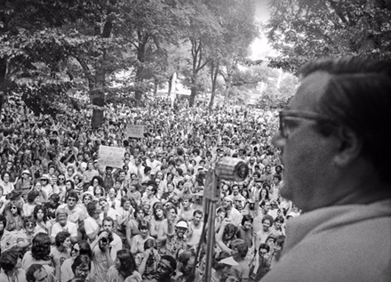 Barney Frank Speaks Out - Prominent gay politician Barney Frank addresses the crowd at a gay pride rally at the Parkman Bandstand in the Boston Common.