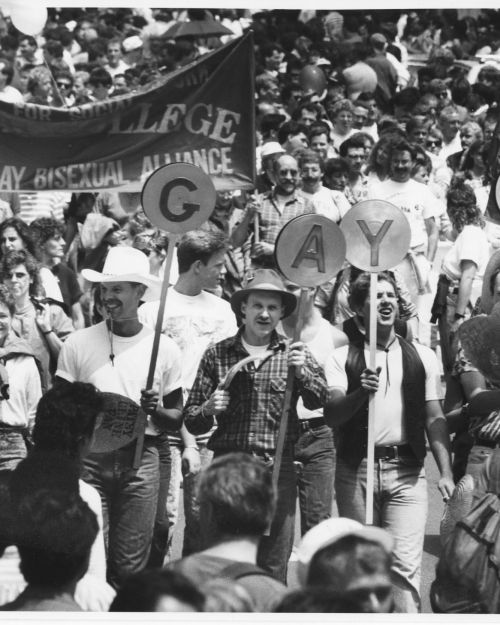 Gay Pride marches down Beacon Street in Boston. Credit: Boston Globe Staff, Wendu Maeda