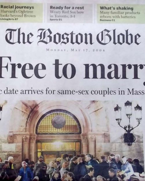 May 17, 2004 Boston Globe front page.