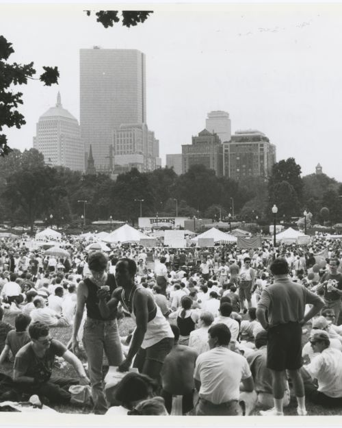 Gay Pride rally on Boston Common. Credit: Ryan, David L/ Boston Globe Staff